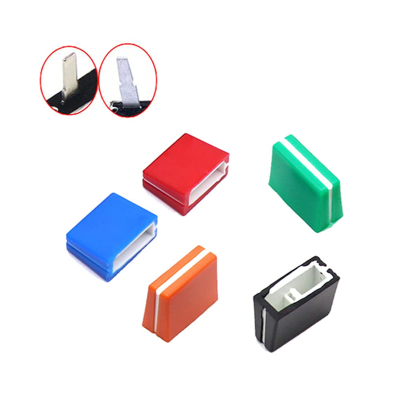 WXYINSPAS 5pcs Fader Cap Fader Knobs Slider for DJ Mixer Console Pioneer DJM 350 400 500 700 750 800 850 900NEXUS 900SRT 900NXS2 2000 2000nexus (Mixed color Hat) 5pcs mixed color fader caps