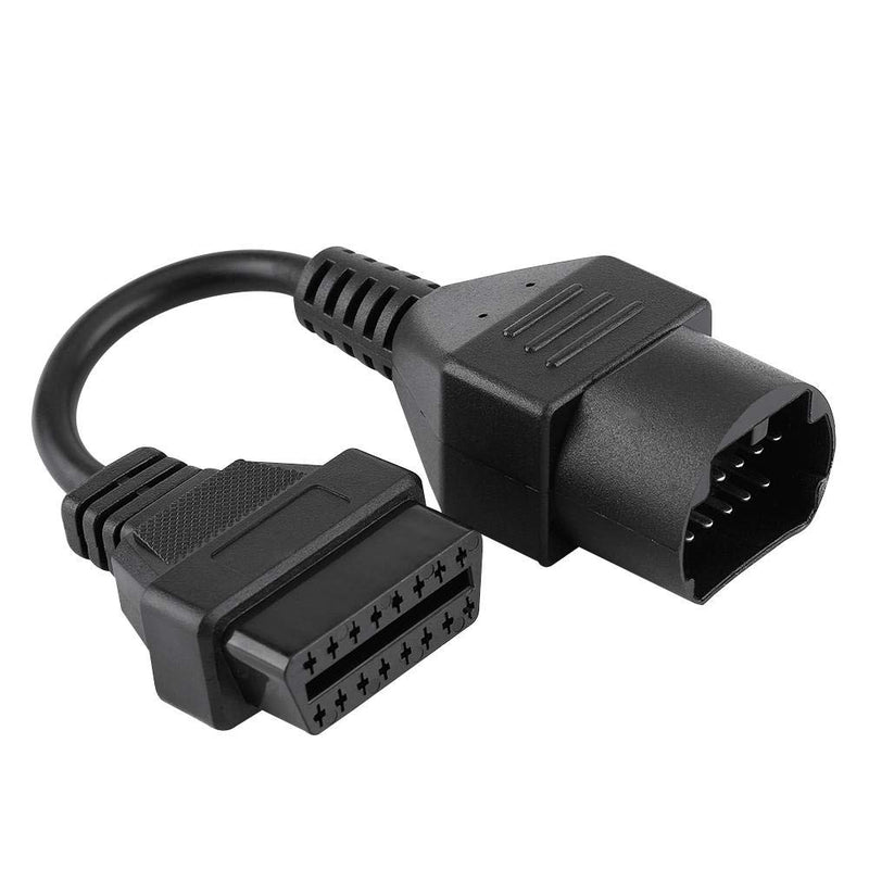Qiilu 17 Pin to 16 Pin OBD2 Adapter Connector Diagnostic Scanner Cable for Mazda