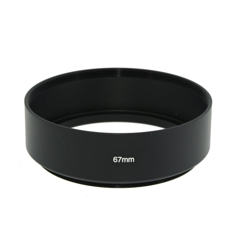 SIOTI Camera Standard Focus Metal Lens Hood with Cleaning Cloth and Lens Cap Compatible with Leica/Fuji/Nikon/Canon/Samsung Standard Thread Lens 67mm