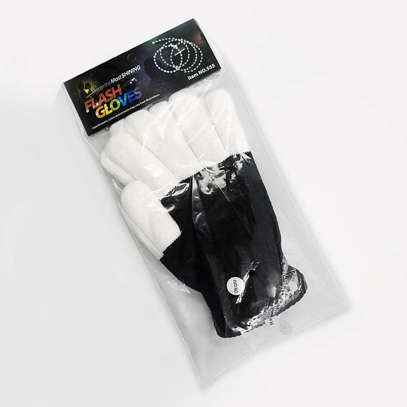 Luwint LED Gloves Colorful Flashing Finger Light Gloves Glow Rave Toy for Adult Youth Adult Youth (Above 10 Yrs Old)