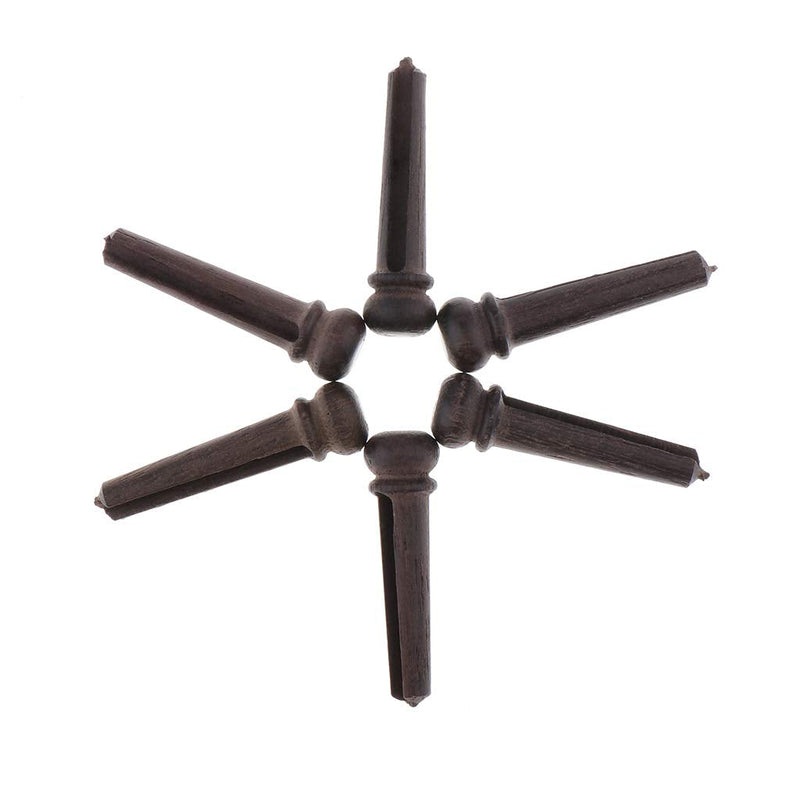 [AUSTRALIA] - Alnicov Guitar Bridge Pins 6pcs Rosewood Pins with 2.0mm Pearl Shell Dot Guitar Pressure String Nails Pin Replacement and Accessories Guitar Parts Pack of 6 Pieces 