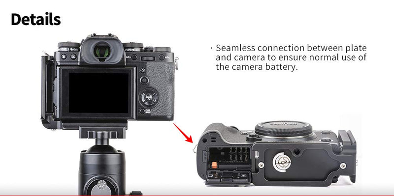 Sunwayfoto PFL-XT3 QR L Plate/Bracket for Fuji X-T3 Camera ARCA/RRS Compatible Sunway XT-3