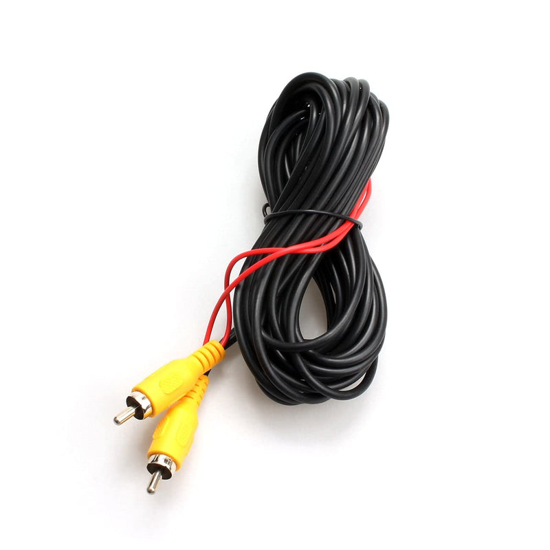 Chuanganzhuo RCA Video Cable, CAZBC13 CAR Reverse Rear View Parking Camera Video Extension Cable with Detection Wire (10m/32.8ft) 10m/32.8ft