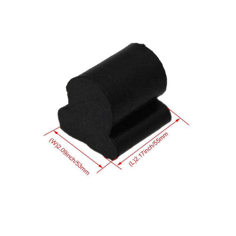 BQLZR Small Flat Key Euphonium/Tuba/Horn Piston Rubber Pad Silicone Pad Rotary Valve Rubber Anti-noise Black Pack of 10