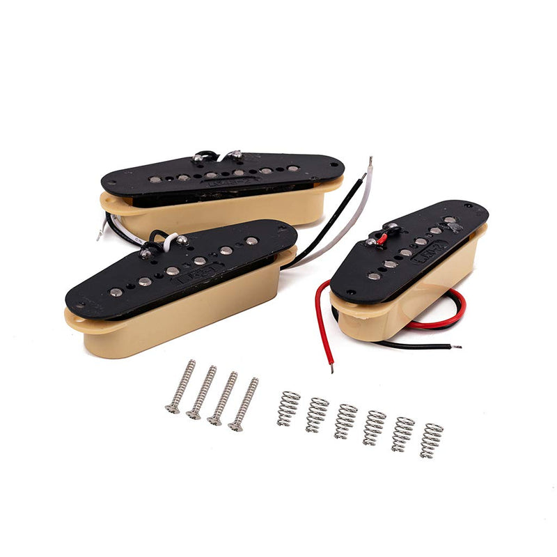 Alnicov Vintage Staggered SSS pickups Fit for Fender Stratocaster Strat/Squier Guitar Cream