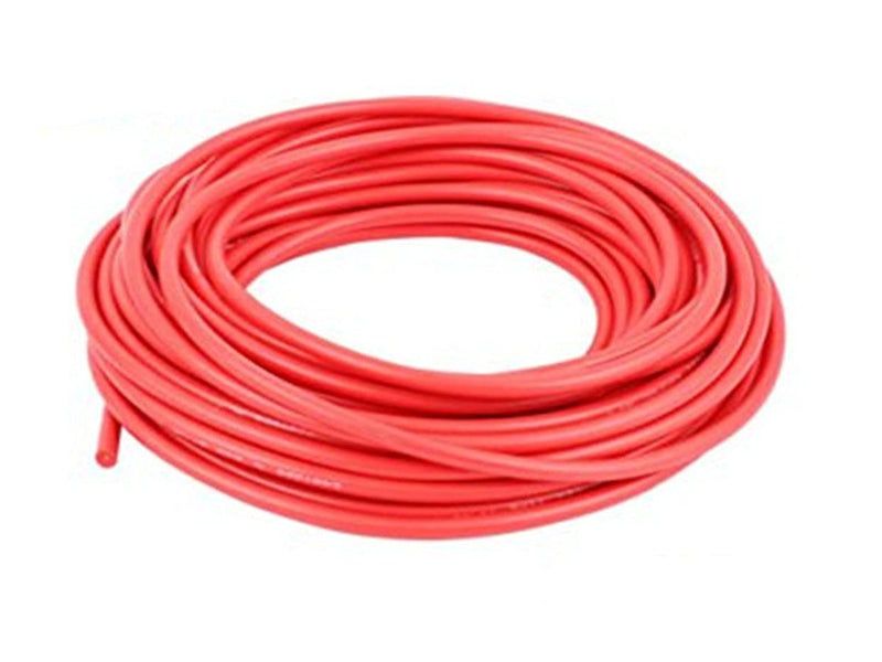 XJS Electric Copper Core Flexible Silicone Wire Cable Red 10M 32.8Ft (22AWG 40KV) 22AWG 40KV