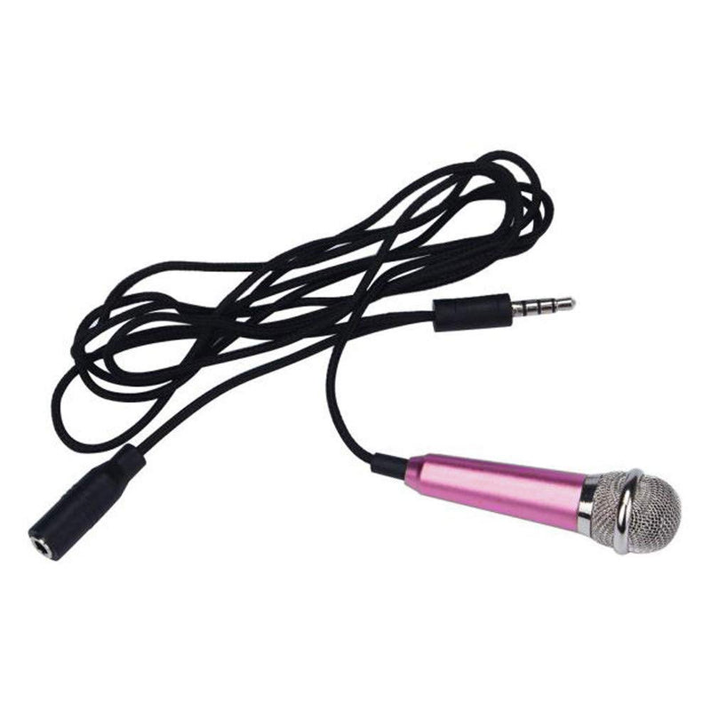 [AUSTRALIA] - Mini Microphone Portable Vocal/Instrument Microphone for Mobile Phone Laptop Notebook Apple iPhone Samsung Android(Pink) 