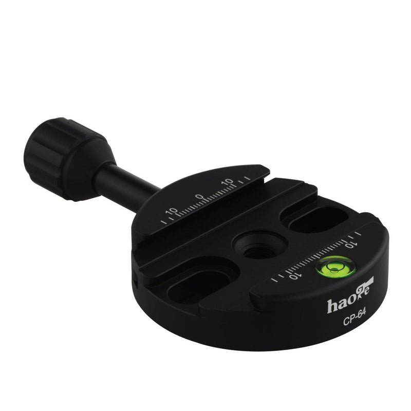 Haoge 64mm Screw Knob Clamp Adapter Mount for Quick Release QR Plate Camera Tripod Ballhead Monopod Ball Head Fit Arca Swiss