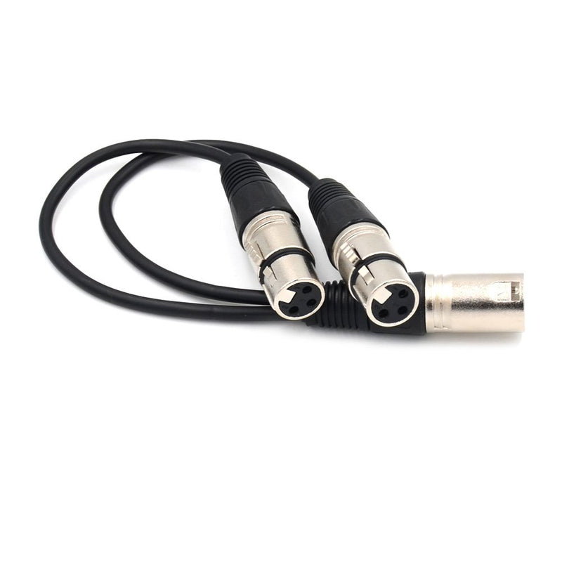 [AUSTRALIA] - JLTPH 3 Pin XLR Splitter Y-Adapter Male to 2 Female DMX Cable for Microphone 