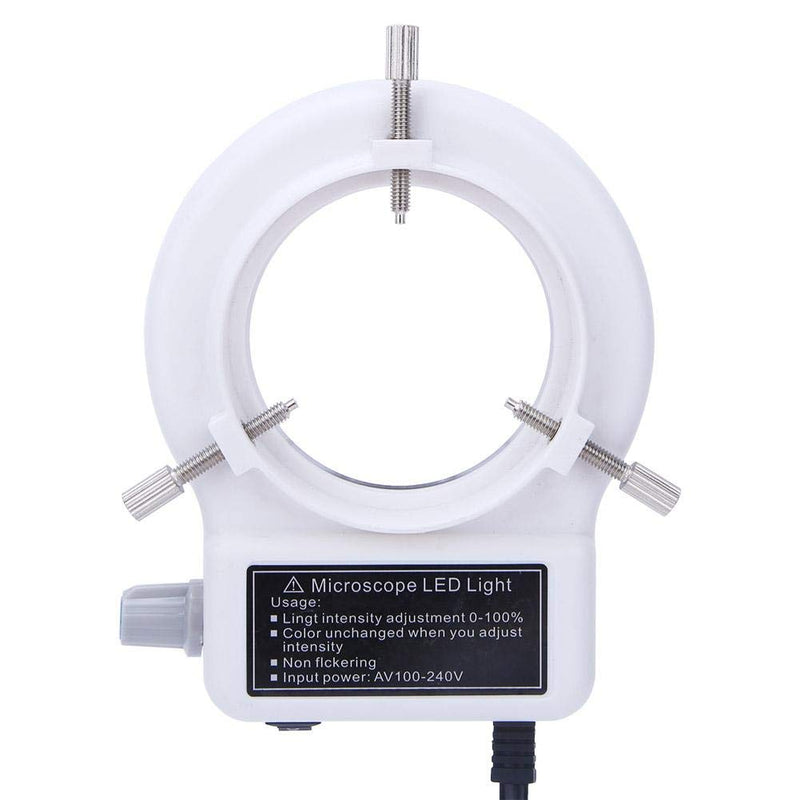 60LED Adjustable Brightness Microscope Ring Light Lamp Illuminator For Stereo Scope Microscope Supplier With Dimmer US Plug 110~240V