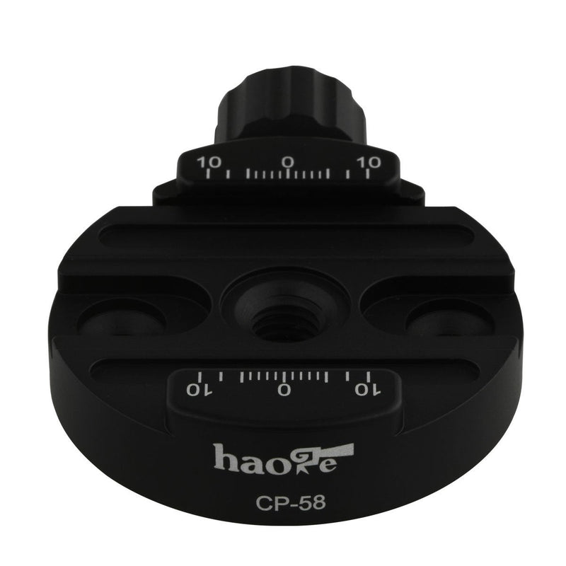 Haoge 58mm Screw Knob Clamp Adapter Mount for Quick Release QR Plate Camera Tripod Ballhead Monopod Ball Head Fit Arca Swiss CP-58