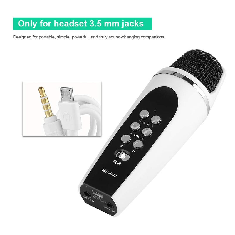 Voice Changer Microphone, 3.5mm Jack Mini Portable Voice Changer Device with 4 Voice Conversion Modes for IPhone/Android/Smartphone/PC