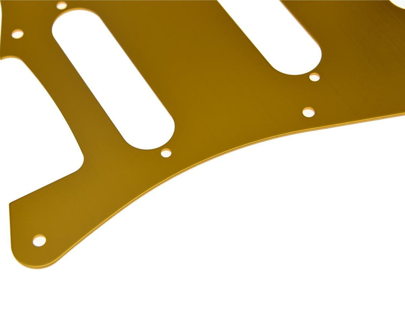 KAISH 11 Hole ST Strat SSS Metal Guitar Pickguard Aluminum Scrach Plate for USA/Mexican Fender Stratocaster Orange