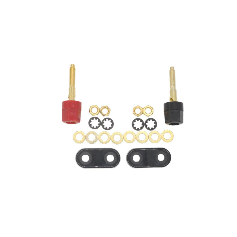 Eightnoo 4Pcs Black and Red Plastic Shell 4mm Speaker Terminal Binding Post Power Amplifier Dual 2-Way Banana Plug Jack for Speaker Amplifier Terminal