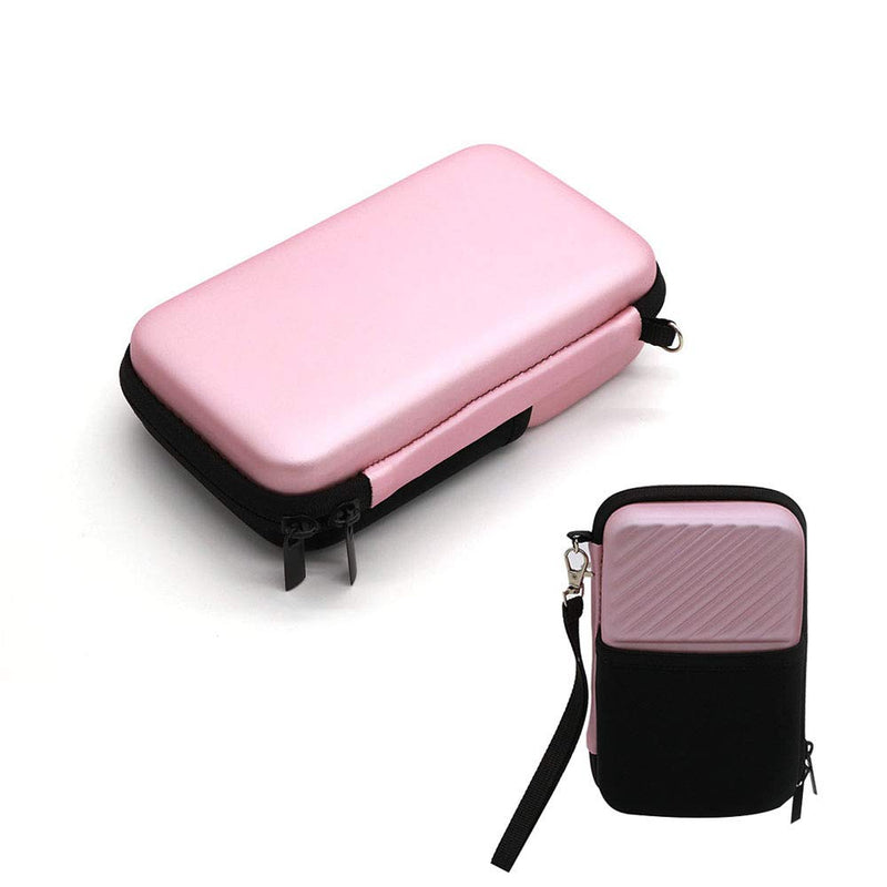 EXKOKORO Hard Protective Travel Case, Electronic Organizer, Shockproof EVA Carrying Case for Cell Phones, Travel Gadgets for Cables, Power Bank Pouch, SD Memory Cards, Earphone Flash Drive(Pink) Pink