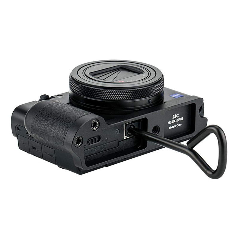 Dedicated Metal Hand Grip L Bracket for Sony RX100 VII RX100M7 Anti-Slip Holder, No Blocking to HDMI Multi Microphone Jack & Battery Memory Card Compartment, Replaces Sony AGR2 Attachment Grip