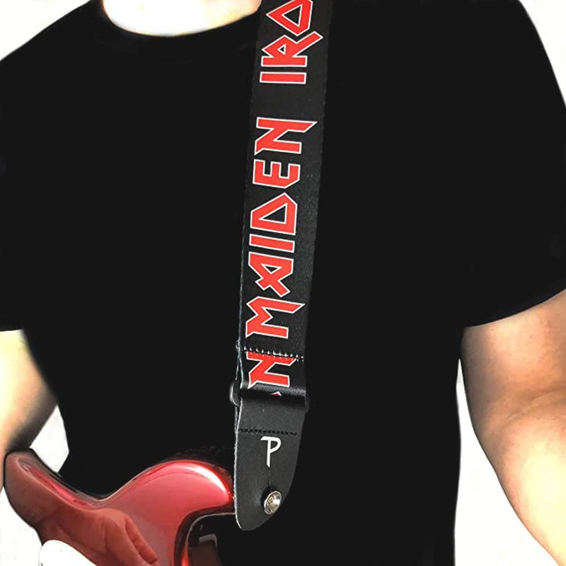 Perri's Leathers Ltd. - Guitar Strap - Polyester - Iron Maiden - Adjustable - For Acoustic/Bass/Electric Guitars - Made in Canada (LPCP-1380) & IRON MAIDEN - 12 PACK (SET 12 Iron Maiden 1380 + IRON MAIDEN - 12 PACK