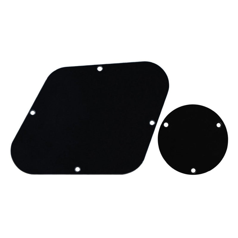 FLEOR 1Ply Black Pickguard Back Plate Screws Set & Switch Ring & Truss Rod Cover Plate & Silver Bracket Fit Gibson Les Paul Pickguard Replacement
