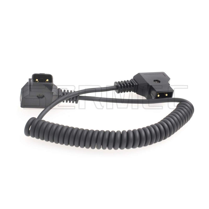 SZRMCC D-Tap Male to D-Tap Male Extension Adapter Coiled Cable for Anton-Bauer Battery to DSLR Rig Camera Photography Devices