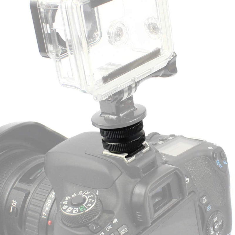 FEICHAO 2Pcs Professional 3/8 1/4 Hot Shoe Adapter Tripod Mount Screw to Flash for DSLR Camera (1/4 Shoe) 1/4 Shoe