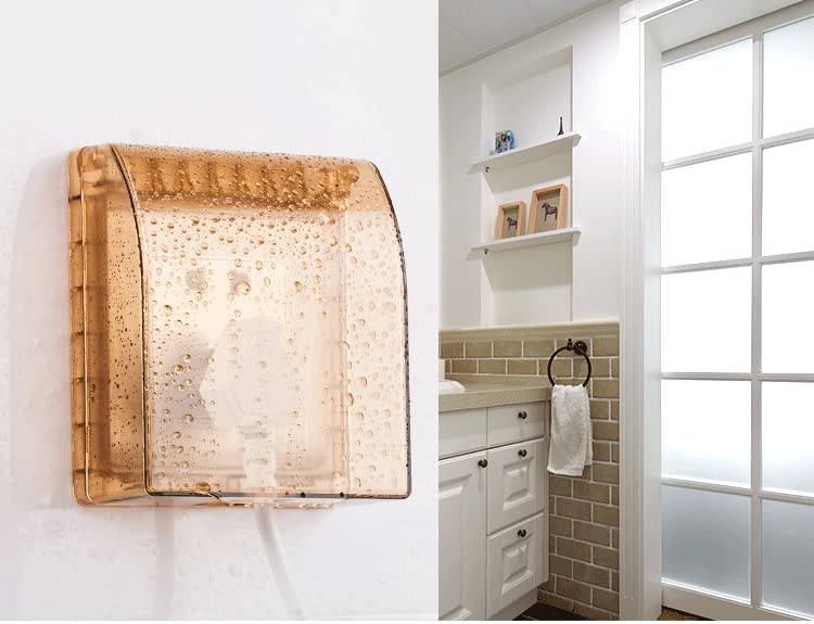 [AUSTRALIA] - Fielect Weatherproof in Use Outlet Cover Plug Receptacle Protector for Retrofit Siding Construction Tawny 86 Type 98x125x75mm 1Pcs champagne 