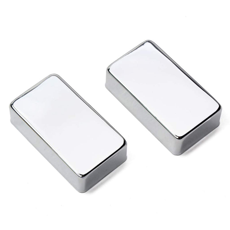 Alnicov 50mm Metal Humbucker Guitar Pickup Covers for Electric Guitar, Chrome (Pack of 2)