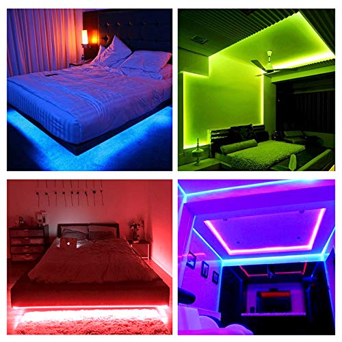 Daybetter Led Strip Lights 30ft with Remote and Power Supply Flexible Color Changing RGB Led Lights