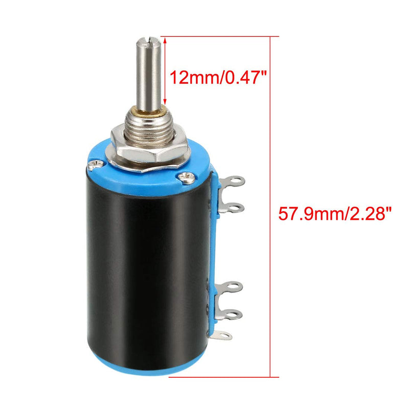 uxcell 10K Ohm Adjustable Resistors Wire Wound Multi Turn Precision Potentiometer Pots 5pcs