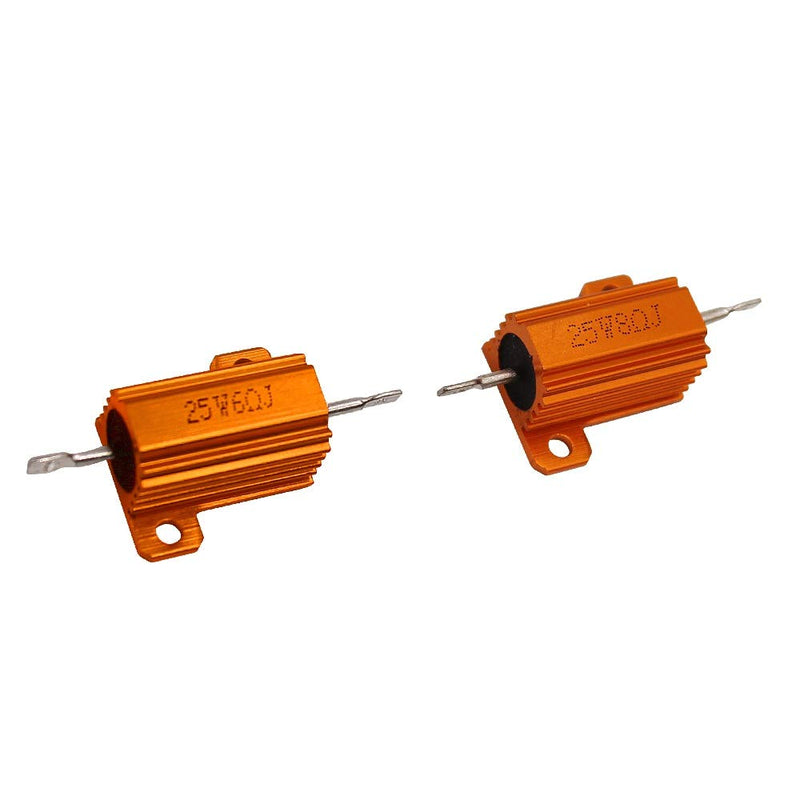 Eiechip Set of 10 Power Resistor, Aluminum Shell Resistors, 25W 6 Ohm/8 Ohm, 50W 25 Ohm, 100W 8 Ohm/3 Ohm Watt Shell Power Aluminum Housed Case Wirewound Resistor for Nest Hello Doorbell