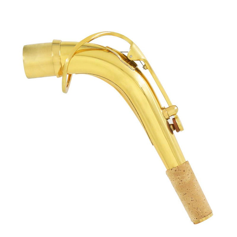 Alnicov Brass Alto Saxophone Sax Bend's Necks with Cleaning Cloth Saxophone's Accessory