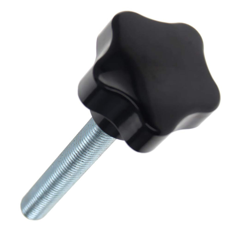 Aicosineg M10 x 80mm Male Thread 40mm Dia Star Knobs Grips Handle Hardware Zinc Stud Replacement for Industry Mechanical Equipment Furniture Black Tone 2pcs M10 40*80mm 2pcs
