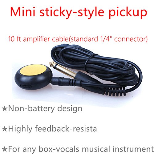 Luvay Acoustic Guitar Pickup, Piezo Contact Microphone Transducer for Acoustic Guitar, Ukulele, Violin, Mandolin, Banjo, Cello, Kalimba, Harp etc.