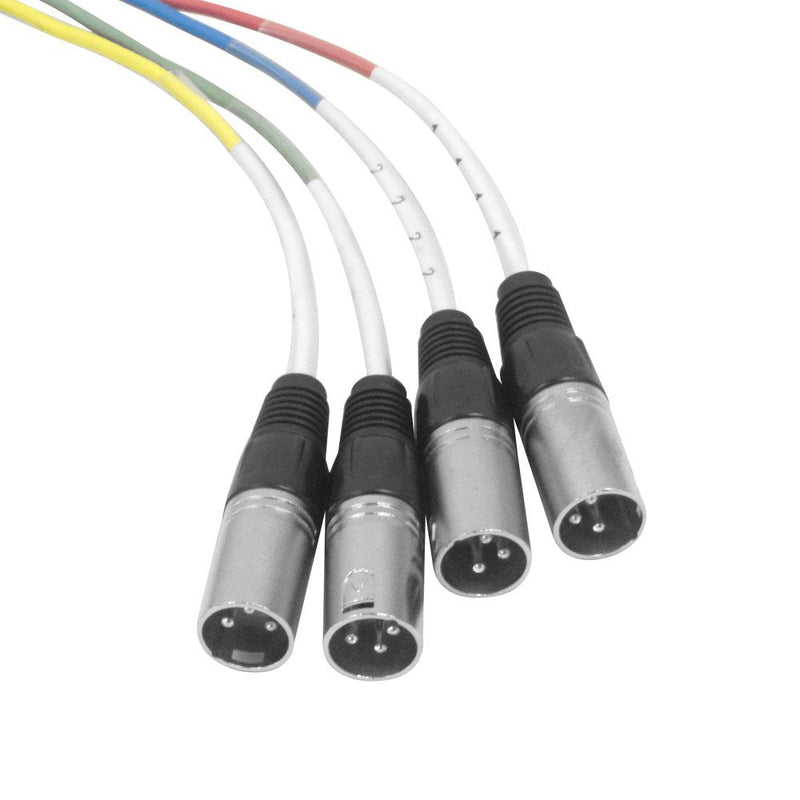 [AUSTRALIA] - Seismic Audio - SAXT-4x5M - 4 Channel 1/4" TRS to XLR Male Snake Cable - 5 Feet Long - Serviceable Ends - Pro Audio Effects Snake for Live Live, Recording, Studios, and Gigs - Patch, Amp, Mixer, Audio 5 Foot - 4 Channel 