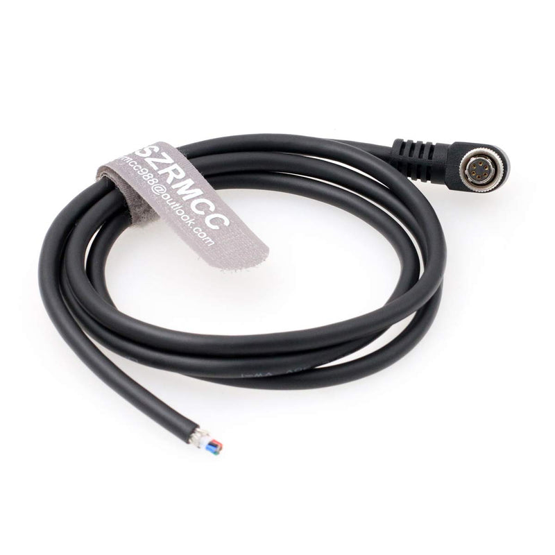 SZRMCC Right Angle HR10A-7P-6S Hirose 6 pin Female to Open end Shield I/O and Power Cable for Basler Sony AVT GIGE CCD Cameras (Right Angle, 3m)