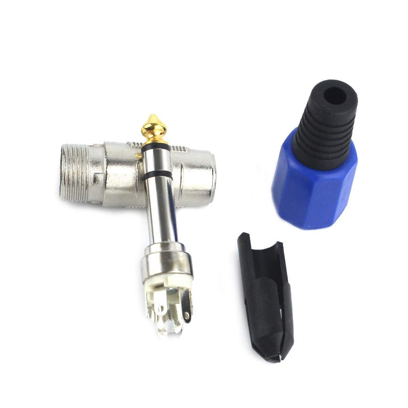 [AUSTRALIA] - 1/4" Audio Plugs 6.35 mm Plug TRS Male 1/4 inch Solder Type Stereo Plug Light Straight Design Connector for DJ Mixer Speaker Guitar Cables Phono Patch Cable Microphone Cables Durable ABS Material (5P) GB062011TRS 