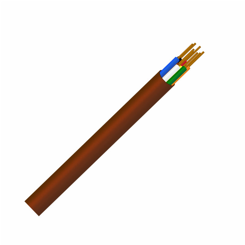 Cableague Thermostat Wire 18/8 18 Gauge 8 Conductor ETL 18-8 25 Feet Brown (18-8 Brown, 25Feet（7.5 Meter）) 18-8 Brown