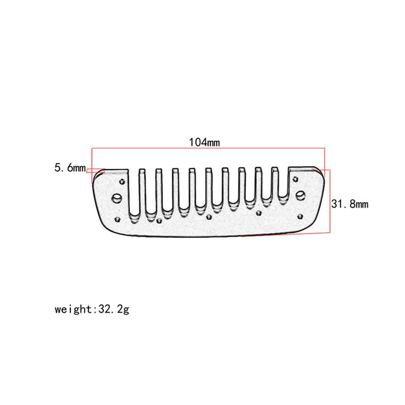 Alnicov Aluminum Alloy 10 Holes Comb Harmonica Part for Hohner Marine Band Crossover and Deluxe Gold