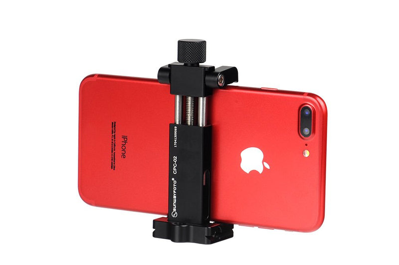 Sunwayfoto CPC-02 Phone Clamp Tripod Stand Smartphone Clamp Adapter Mount Aluminium Arca Swiss