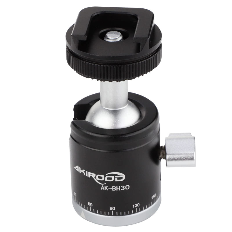Adapter Panoramic Ballhead 360°,Mini Camera Tripod Ball Head, with Cold Shoe Mount with 1/4" Screw for DSLR Cameras Cell Phone Tripods Monopods Camcorder Light Stand Speedlight Quick Release