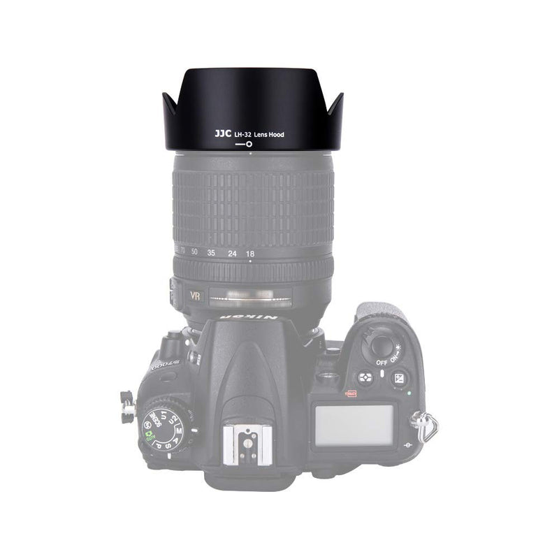 JJC Reversible Dedicated Lens Hood Shade for Nikon AF-S DX 18-140mm f/3.5-5.6G ED VR, AF-S DX 18-105mm f/3.5-5.6G ED VR, AF-S DX 18-135mm f/3.5-5.6G ED IF, Nikon HB-32 Replacement Lens Hood