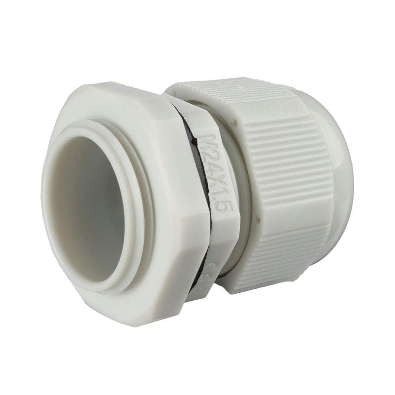 uxcell 10 Pcs M24 Waterproof Nylon Cable Gland Joint Adjustable Connector for 12mm-15mm Dia Cable Wire