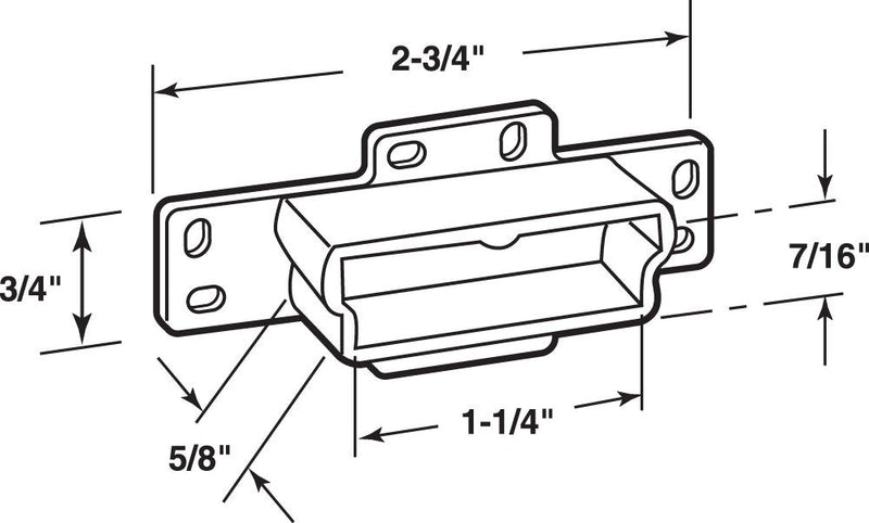 [AUSTRALIA] - Prime-Line R 7133 Drawer Track Back Plate (2-pack) , Purple 