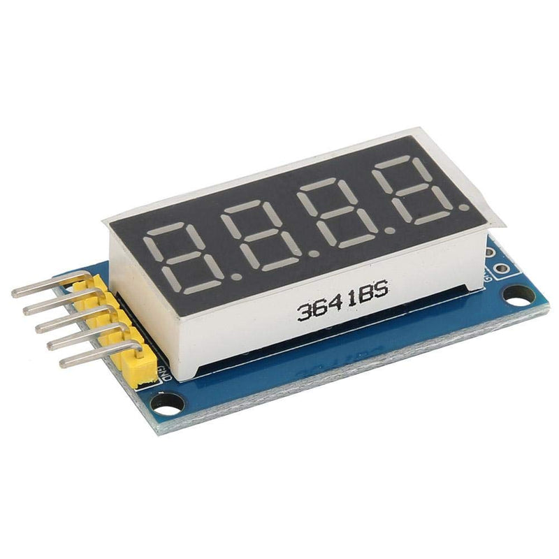 0.4In 4-Digit Tube LED Segment Display Module 74HC595 Drive Chip Tube Clock Display 3.3V-5V Common Anode