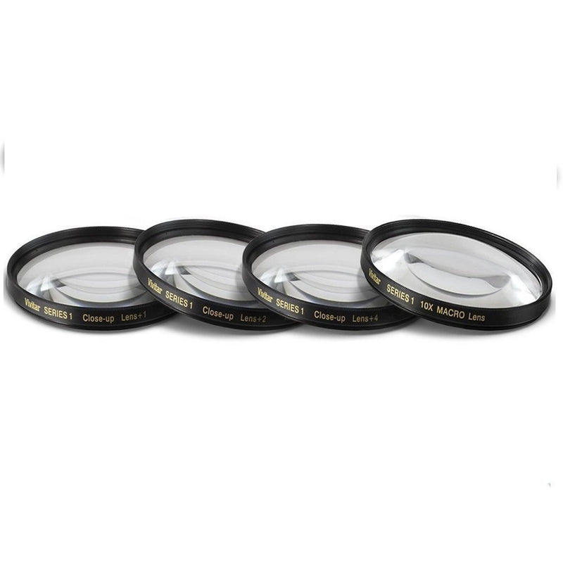 49mm Close-Up Filter Set (+1, 2, 4 and +10 Diopters) Magnification Kit for Canon EF 50mm f/1.8 STM Lens