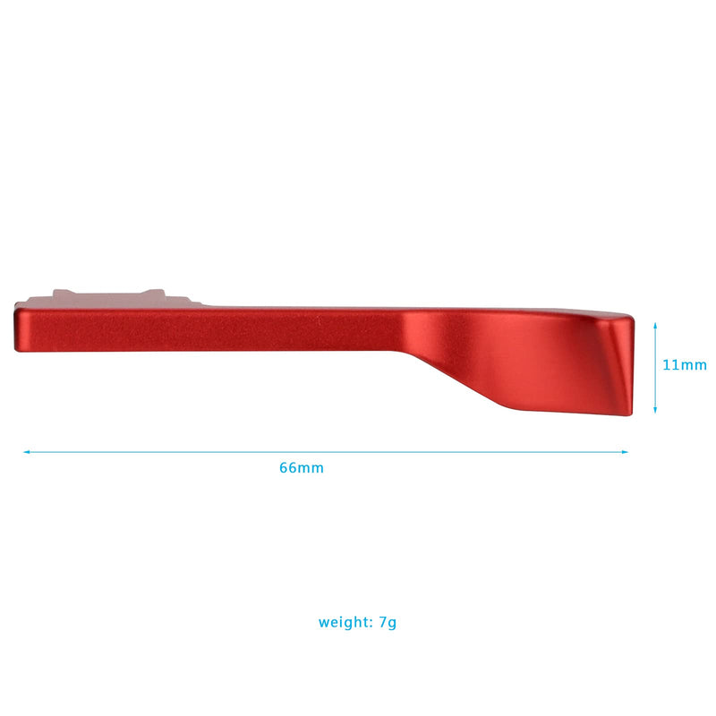 AKIROOD Thumb Up Rest Hand Grip for Fuji Fujifilm X-E4 XE4 Camera Metal Hot Shoe Support -Red