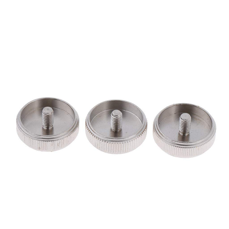 Liyafy Chrome Plated Beige Baritone Trumpet Valve Finger Buttons Musical Instruments Accessories Silver 3Pcs