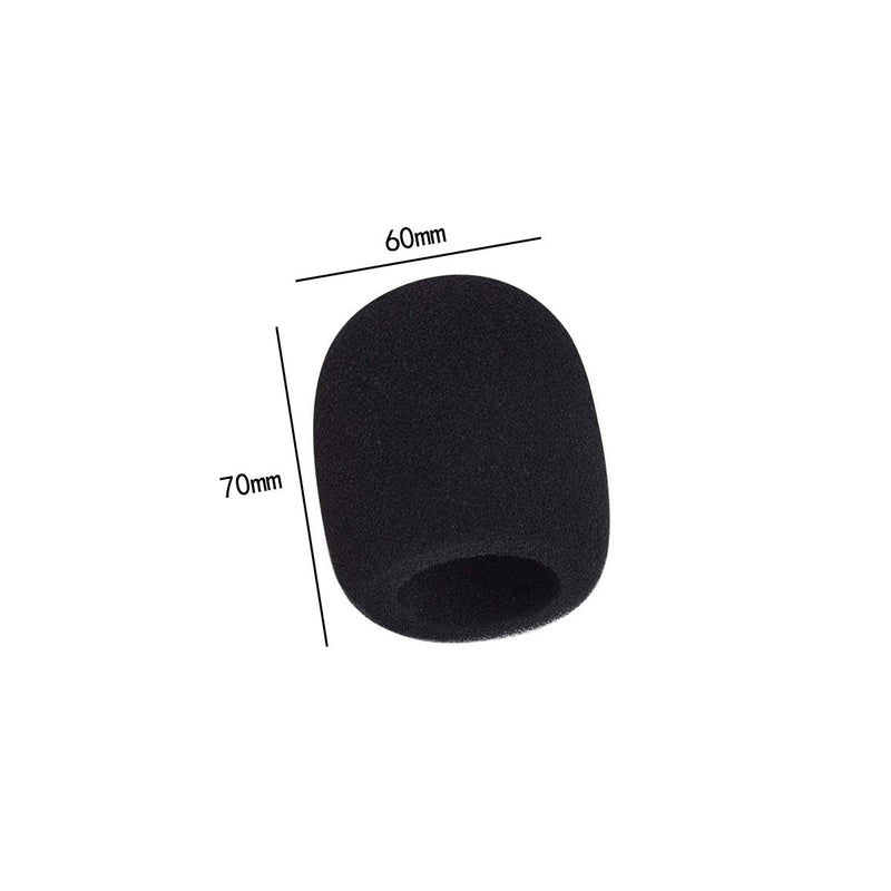 Microphone Cover, Handheld Thickened Microphone Cover, 5Pcs, Black