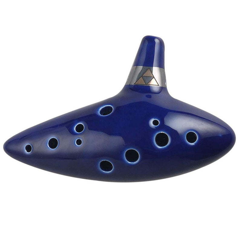Mr.Power 12 Holes Ocarina Alto C Flute Occarina Taps Blue Ceramic/Clay stl Orcarina Inspired of Time With Bag