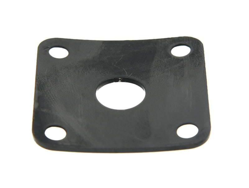 Dopro Black Metal Curved Base Bottom Jack Plate Square Jackplate fits Gibson LP Les Paul