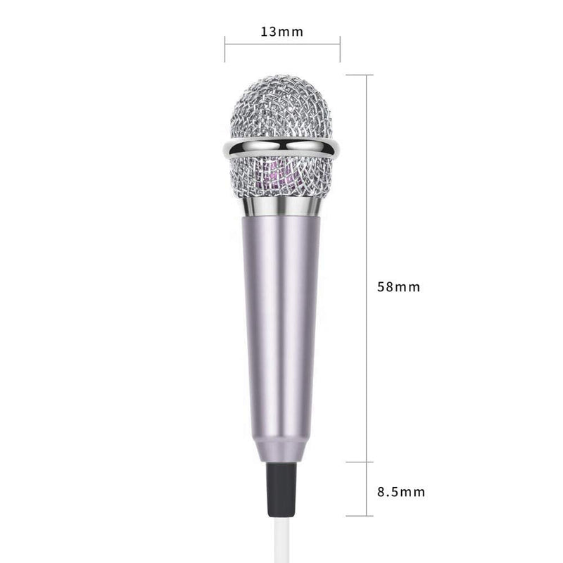 [AUSTRALIA] - Mini Microphone,Singing Mic Equipment,Beautiful Vocal Quality,Mini Type Space Saving,Metal Frothing Process,Suitable for Laptop, iPhone, Android Phone 3.5mm Audio Connector 